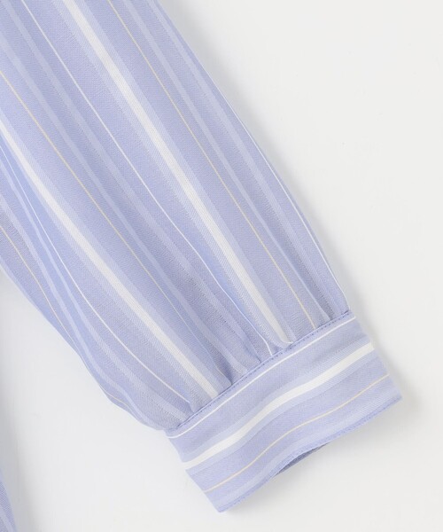 J.PRESS Ladies(J.プレス レディス)の「【洗える】SHEERストライプ ペプラム シャツ ブラウス(シャツ/ブラウス・レディース・ホワイト系1/サックスブルー系1・XS)」の14枚目の写真