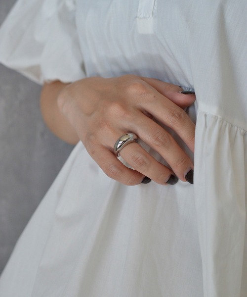 BROTHERHOOD（ブラザーフッド）の「【earyear】Luna Dome design peti Volume Ring（リング・レディース・シルバー/ゴールド・MEDIUM/SMALL/LARGE）」の11枚目の写真