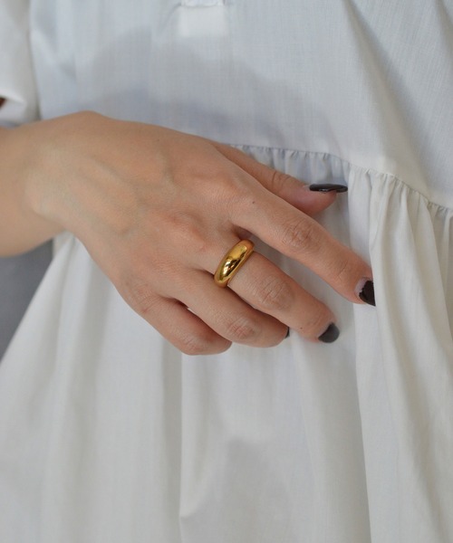 BROTHERHOOD（ブラザーフッド）の「【earyear】Luna Dome design peti Volume Ring（リング・レディース・シルバー/ゴールド・MEDIUM/SMALL/LARGE）」の8枚目の写真