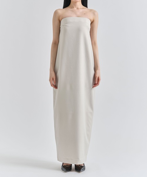 louren（ローレン ）の「《ZOZOTOWN限定》【Louren/ローレン】back tie cocoon bare dress/バックタイコクーンベアドレス（ワンピース・レディース・ブラック/ベージュ・SMALL/MEDIUM）」の5枚目の写真