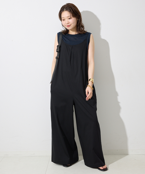 接触冷感》Albini キャミサロペット（サロペット/オーバーオール