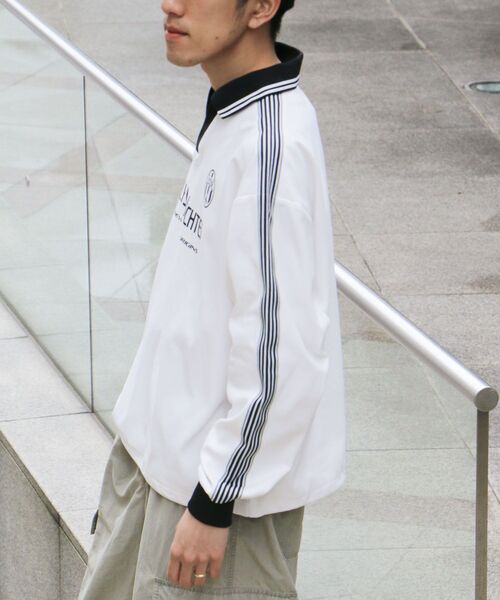 CRAFT STANDARD BOUTIQUE(クラフトスタンダードブティック)の「接触冷感/UVカット/速乾性 ハニカムメッシュ襟ゲームシャツ【ユニセックス】(Tシャツ/カットソー・レディース・ブラック/オフホワイト・S/M/L)」の19枚目の写真