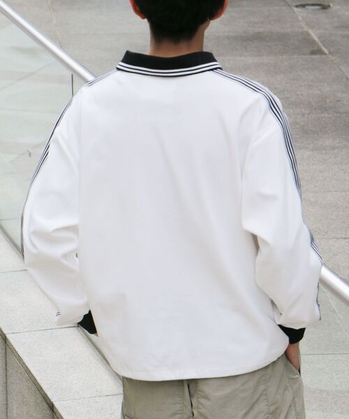 CRAFT STANDARD BOUTIQUE(クラフトスタンダードブティック)の「接触冷感/UVカット/速乾性 ハニカムメッシュ襟ゲームシャツ【ユニセックス】(Tシャツ/カットソー・レディース・ブラック/オフホワイト・S/M/L)」の20枚目の写真