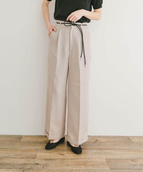 ITEMS URBANRESEARCH（アイテムズ アーバンリサーチ）の「ベルト付きパンツ（その他パンツ・レディース・カーキ/ライトベージュ/ブラウン・FREE）」の6枚目の写真