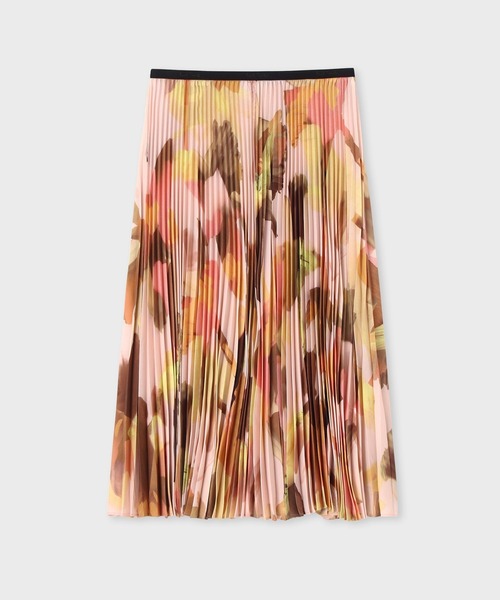 Paul Smith(ポールスミス)の「ウィメンズ "Floral Paint" プリーツスカート / 155052 014S(スカート・レディース・コーラル・MEDIUM)」の1枚目の写真