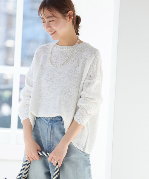 セール】《WEB限定》テープヤーンルーズプルオーバー（ニット/セーター