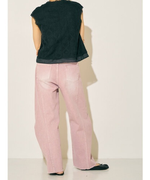 YENN（イエン）の「YENN  ニータックデニムパンツ（その他パンツ・レディース・ピンク/ブルー・36/38/40）」の3枚目の写真