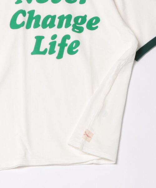 HOLLYWOOD RANCH MARKET(ハリウッドランチマーケット)の「ガーゼウラケ NEVER CHANGE リンガーTEE(Tシャツ/カットソー・メンズ・グリーン・X-SMALL/SMALL/MEDIUM/LARGE/X-LARGE)」の9枚目の写真