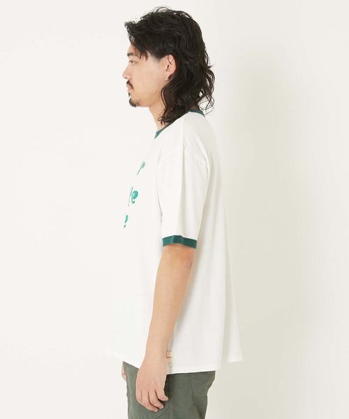 HOLLYWOOD RANCH MARKET(ハリウッドランチマーケット)の「ガーゼウラケ NEVER CHANGE リンガーTEE(Tシャツ/カットソー・メンズ・グリーン・X-SMALL/SMALL/MEDIUM/LARGE/X-LARGE)」の3枚目の写真