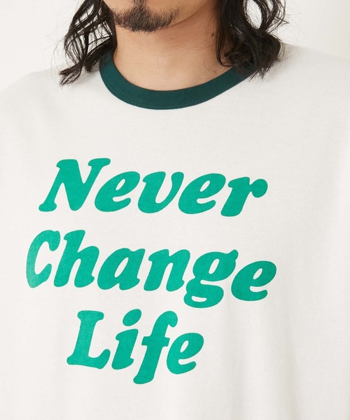 HOLLYWOOD RANCH MARKET(ハリウッドランチマーケット)の「ガーゼウラケ NEVER CHANGE リンガーTEE(Tシャツ/カットソー・メンズ・グリーン・X-SMALL/SMALL/MEDIUM/LARGE/X-LARGE)」の5枚目の写真