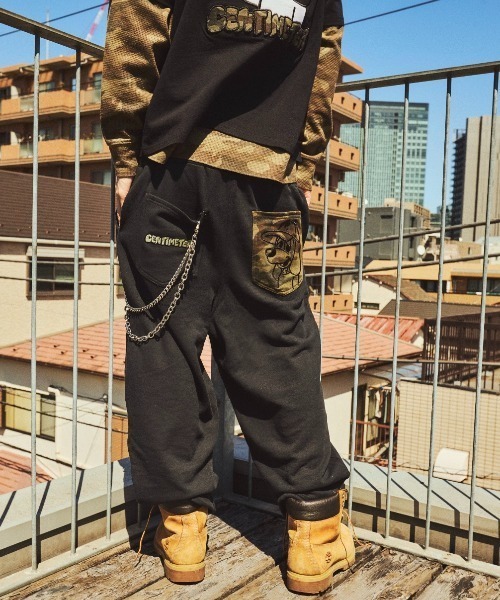 centimeter（センチメーター）の「Camo CMT ruler sweat pants（スウェットパンツ・メンズ・ブラック/杢グレー・MEDIUM/LARGE/X-LARGE）」の4枚目の写真