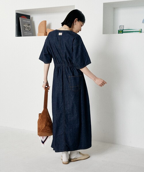 シャツワンピース ワンピース デニム S-XLsize 半袖 23zm186 UNZ1051409A0012_2270b16fe08604