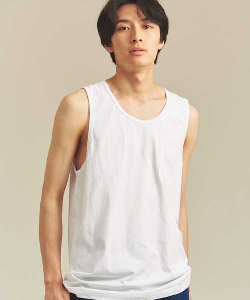 SHELTECH（シェルテック）の「SHELTECH-プレーティング天竺-Tanktop（タンクトップ・メンズ・ブラック/ホワイト・M/L/XL）」の2枚目の写真