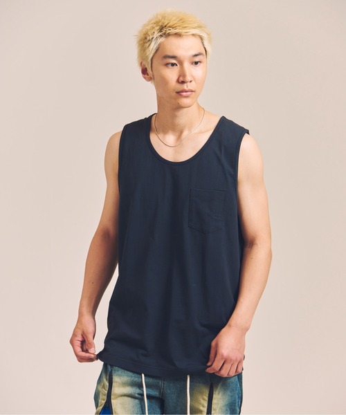 SHELTECH（シェルテック）の「SHELTECH-プレーティング天竺-Tanktop（タンクトップ・メンズ・ブラック/ホワイト・M/L/XL）」の4枚目の写真