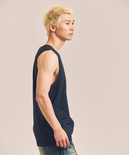 SHELTECH（シェルテック）の「SHELTECH-プレーティング天竺-Tanktop（タンクトップ・メンズ・ブラック/ホワイト・M/L/XL）」の6枚目の写真