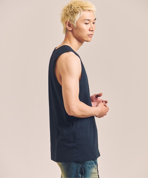 SHELTECH（シェルテック）の「SHELTECH-プレーティング天竺-Tanktop（タンクトップ・メンズ・ブラック/ホワイト・M/L/XL）」の7枚目の写真