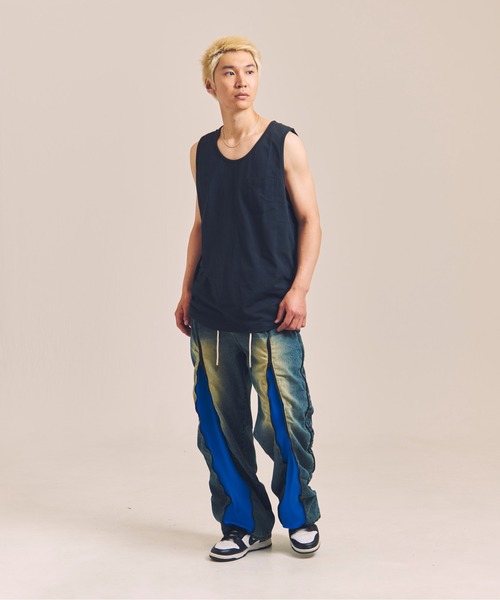 SHELTECH（シェルテック）の「SHELTECH-プレーティング天竺-Tanktop（タンクトップ・メンズ・ブラック/ホワイト・M/L/XL）」の12枚目の写真