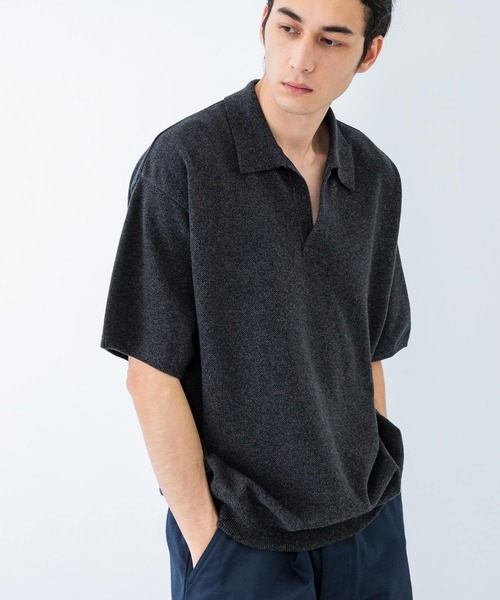 別注』crepuscule×URBAN RESEARCH Linen Skipper Polo（ニット