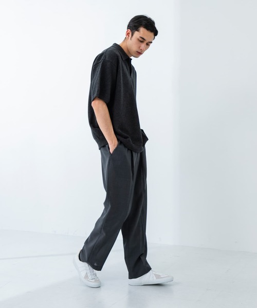 crepuscule（クレプスキュール）の「『別注』crepuscule×URBAN RESEARCH　Linen Skipper Polo（ニット/セーター・メンズ・ブラック系その他/グレー系その他・1/2）」の14枚目の写真