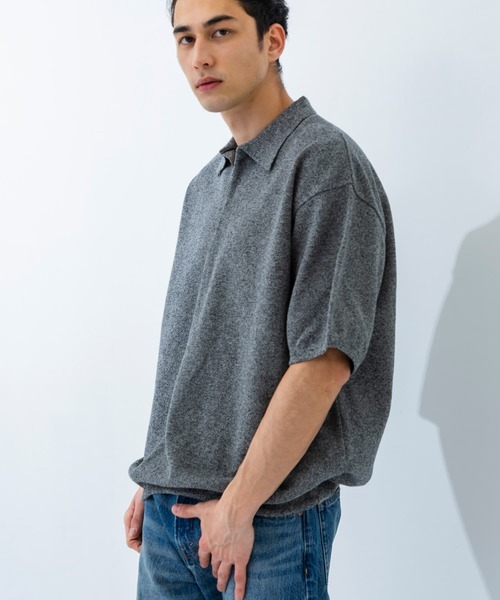 crepuscule ニットポロ　グレー　定価¥25,300 タグ付き crepuscule ニットポロ グレー 定価¥25,300 タグ付き crepuscule