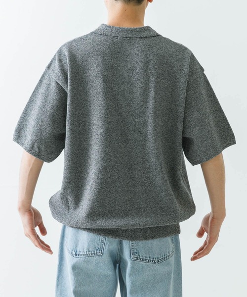 【crepuscule】アーバンリサーチ別注 リネンスキッパーポロ　2　杢グレー 別注』crepuscule×URBAN RESEARCH Linen Skipper Polo（ニット