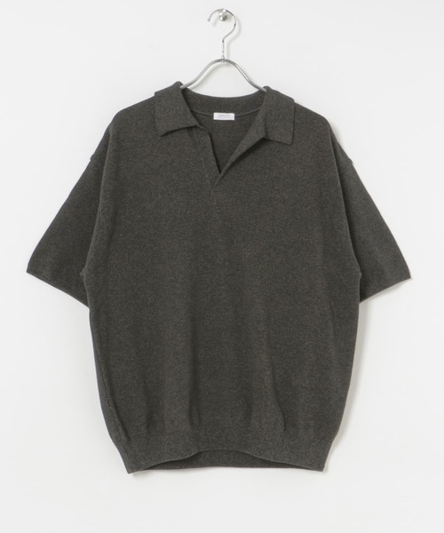crepuscule スキッパーポロシャツ crepuscule | 鹿の子スキッパーポロシャツ MEN