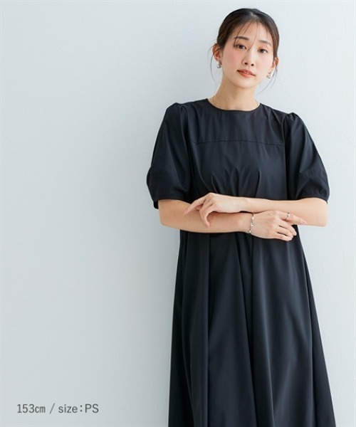 低身長さんへ　YILON ワンピース 小さいサイズ 袖ボリュームワンピース 低身長さん・小柄女性