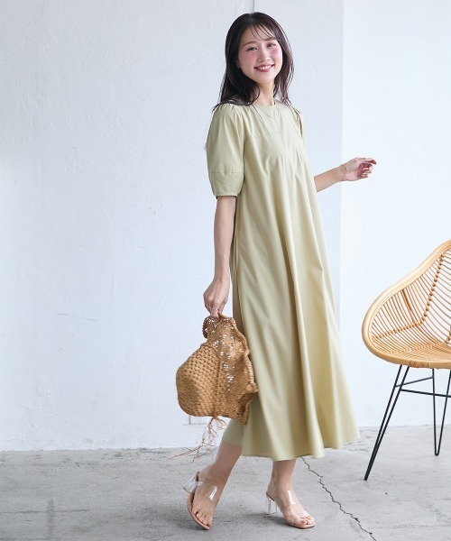 Petitjo（プッチージョ）の「小さいサイズ　袖ボリュームワンピース　低身長さん・小柄女性（ワンピース・レディース・カーキ/ブラック・PSS/PS/PM/PL）」の10枚目の写真