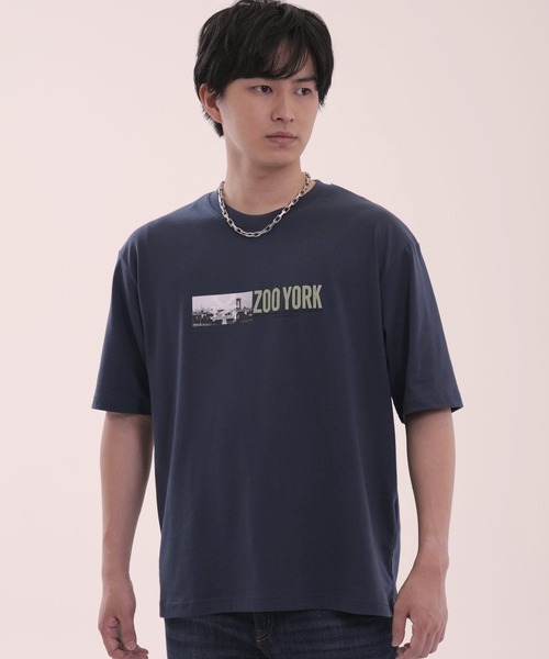 ZOO YORK(ズーヨーク)の「【ZOO YORK/ズーヨーク】天竺デザインプリント半袖Tシャツ(Tシャツ/カットソー・メンズ・ホワイト/ブラック/ブラック系その他/グレー/オフホワイト/ブルー・X-LARGE/LARGE/MEDIUM)」の6枚目の写真