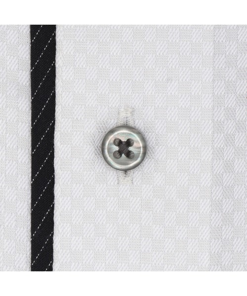 TOKYO SHIRTS（トウキョウシャツ）の「形態安定ノンアイロン ボタンダウン 長袖ビジネスワイシャツ（ビジネスシャツ・メンズ・グレー・首回り39cm-裄丈80cm/首回り39cm-裄丈84cm/首回り41cm-裄丈82cm/首回り41cm-裄丈86cm/首回り37cm-裄丈80cm/首回り37cm-裄丈84cm/首回り42cm-裄丈82cm/首回り42cm-裄丈86cm/首回り43cm-裄丈82cm/首回り43cm-裄丈86cm）」の4枚目の写真