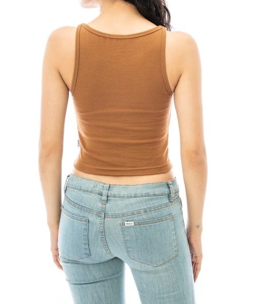 RVCA（ルーカ）の「【RVCA/ルーカ】23SS SMALL RVCA SLIDE TANK/ワンポイントロゴタンクトップ（タンクトップ・レディース・ブラウン系その他・SMALL/MEDIUM）」の3枚目の写真