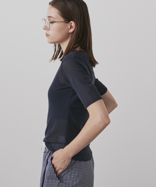 Auntie Rosa Holiday(アンティローザホリデー)の「パワーメッシュ半袖TEE(Tシャツ/カットソー・レディース・アイボリー/ブラック/ネイビー/ボルドー・FREE)」の21枚目の写真