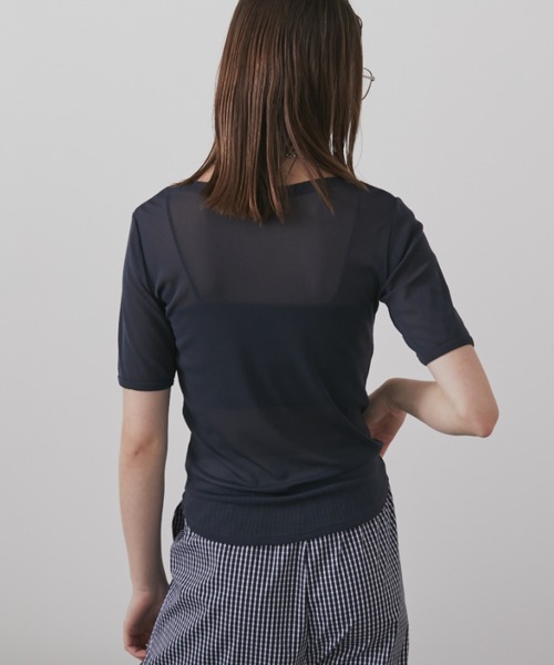 Auntie Rosa Holiday(アンティローザホリデー)の「パワーメッシュ半袖TEE(Tシャツ/カットソー・レディース・アイボリー/ブラック/ネイビー/ボルドー・FREE)」の22枚目の写真