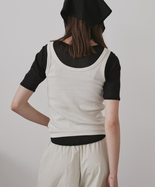 Auntie Rosa Holiday(アンティローザホリデー)の「パワーメッシュ半袖TEE(Tシャツ/カットソー・レディース・アイボリー/ブラック/ネイビー/ボルドー・FREE)」の16枚目の写真