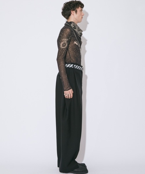 sheer R.P.S print jersey crew neck top（Tシャツ/カットソー