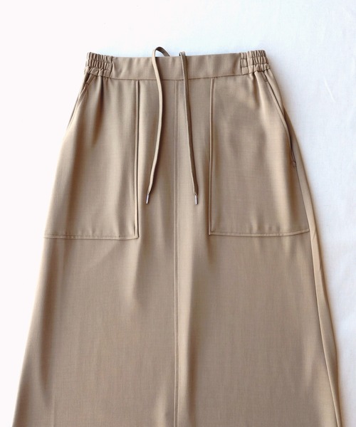 Q（キュー）の「COOLフレアスカート（スカート・レディース・ダークグリーン/ブラック/ベージュ・MEDIUM）」の19枚目の写真