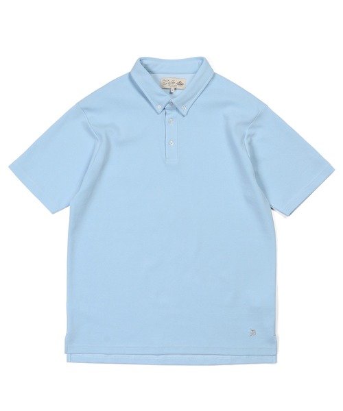 The DUFFER of ST.GEORGE（ザダファーオブセントジョージ）の「COOLFIBER PLATING SMART POLO：速乾・防シワ COOLFIBER 台衿付 ボタンダウン ビジカジ 綺麗目ポロシャツ（ポロシャツ・メンズ・ホワイト/ブラック/ネイビー/ブルー・SMALL/MEDIUM/LARGE/X-LARGE）」の18枚目の写真