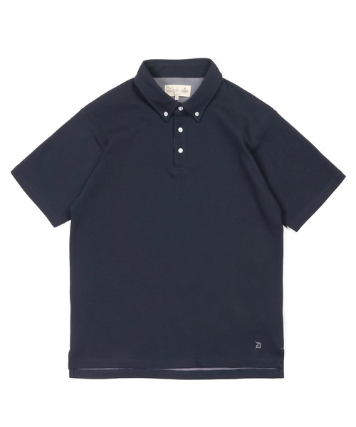 The DUFFER of ST.GEORGE（ザダファーオブセントジョージ）の「COOLFIBER PLATING SMART POLO：速乾・防シワ COOLFIBER 台衿付 ボタンダウン ビジカジ 綺麗目ポロシャツ（ポロシャツ・メンズ・ホワイト/ブラック/ネイビー/ブルー・SMALL/MEDIUM/LARGE/X-LARGE）」の17枚目の写真
