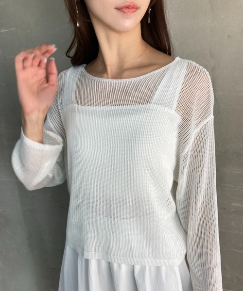 Loco Ocean(ロコオーシャン)の「スクエアネック 太ストラップ リブタンクトップ インナー 夏服(タンクトップ・レディース・ブラック/ホワイト/ブラック系その他/ライトベージュ・FREE)」の6枚目の写真