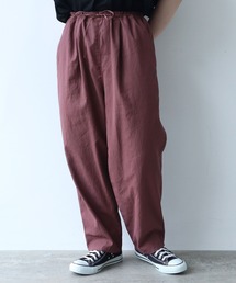 yuni | ハイツイストコットン　プロダクトダイテーパードパンツ(その他パンツ)