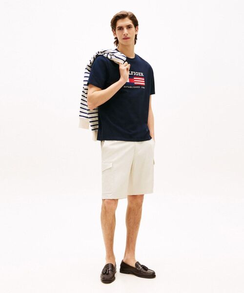 TOMMY HILFIGER(トミーヒルフィガー)の「アメリカーナモノタイプフラッグボックスTシャツ(Tシャツ/カットソー・メンズ・ホワイト/レッド/ネイビー・LARGE/SMALL/X-LARGE/MEDIUM)」の5枚目の写真