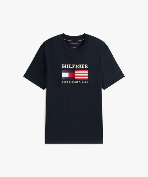TOMMY HILFIGER(トミーヒルフィガー)の「アメリカーナモノタイプフラッグボックスTシャツ(Tシャツ/カットソー・メンズ・ホワイト/レッド/ネイビー・LARGE/SMALL/X-LARGE/MEDIUM)」の7枚目の写真
