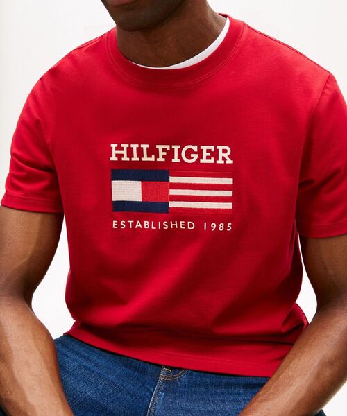 TOMMY HILFIGER(トミーヒルフィガー)の「アメリカーナモノタイプフラッグボックスTシャツ(Tシャツ/カットソー・メンズ・ホワイト/レッド/ネイビー・LARGE/SMALL/X-LARGE/MEDIUM)」の8枚目の写真