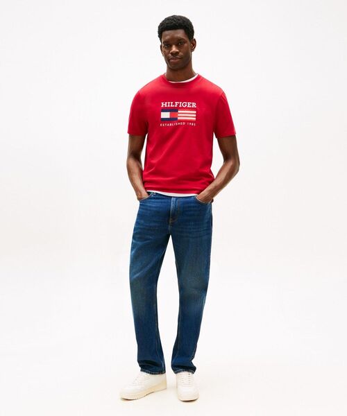 TOMMY HILFIGER(トミーヒルフィガー)の「アメリカーナモノタイプフラッグボックスTシャツ(Tシャツ/カットソー・メンズ・ホワイト/レッド/ネイビー・LARGE/SMALL/X-LARGE/MEDIUM)」の9枚目の写真