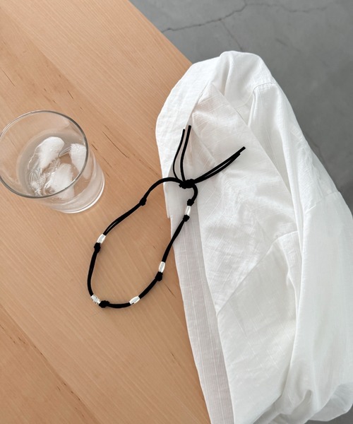 CANAL JEAN（キャナルジーン）の「Pt　Lump Stringチョーカー（チョーカー・レディース・ブラック・ONE SIZE）」の2枚目の写真