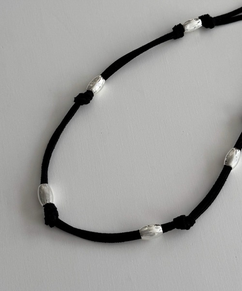 CANAL JEAN（キャナルジーン）の「Pt　Lump Stringチョーカー（チョーカー・レディース・ブラック・ONE SIZE）」の6枚目の写真