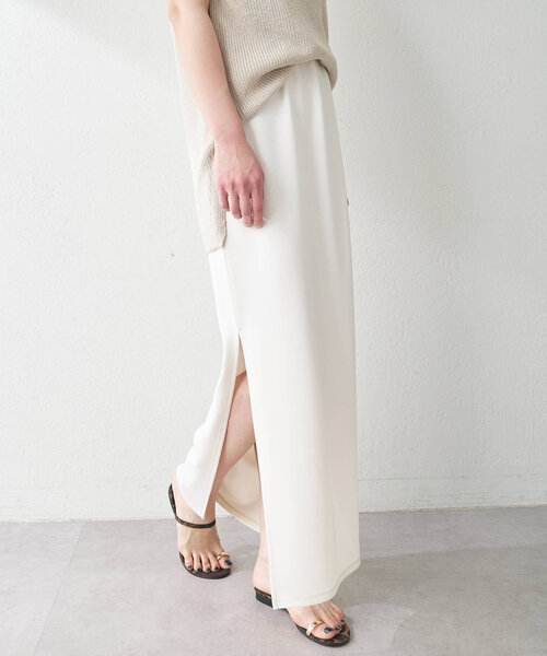 Whim Gazette（ウィムガゼット）の「カットジョーゼットスリットスカート（スカート・レディース・ブラウン/ブラック/オフホワイト・36/38）」の16枚目の写真