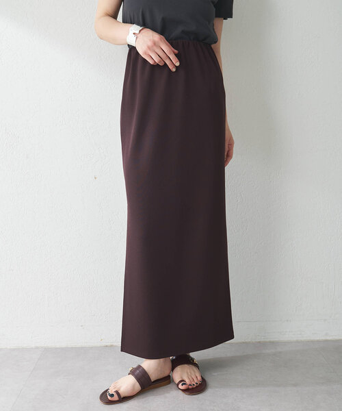 Whim Gazette（ウィムガゼット）の「カットジョーゼットスリットスカート（スカート・レディース・ブラウン/ブラック/オフホワイト・36/38）」の8枚目の写真