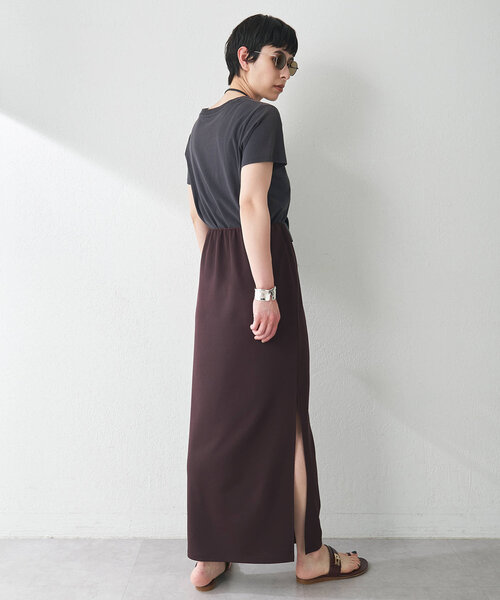 Whim Gazette　ストレッチマーメイドスカート　スリット　日本製　白 ストレッチマーメイドスカート | Whim Gazette(ウィム ガゼット