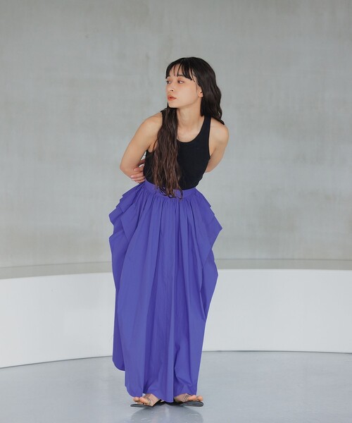 EMMEL REFINES＞EM サイドボリューム タックスカート（スカート